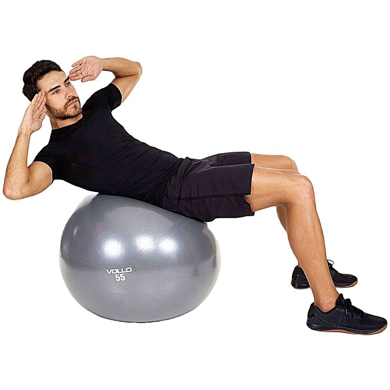 Bola Suíça para Pilates e Yoga Gym Ball com Bomba 55cm Vollo