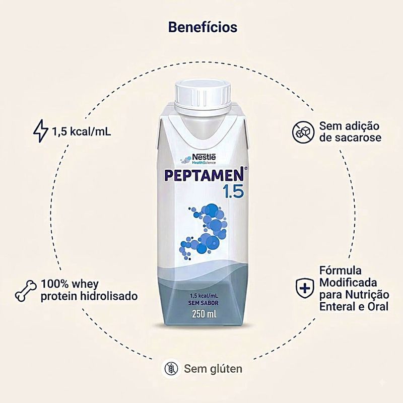 Nutrição Enteral e Oral Peptamen 15 Sem Sabor 250mL