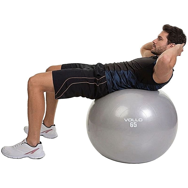 Bola Suíça para Pilates e Yoga Gym Ball com Bomba 65cm Vollo