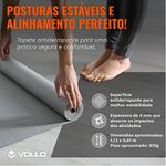 Tapete para Yoga e Pilates 4mm Cinza Vollo