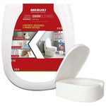 Assento Sanitário Retangular Mebuki Quadra Elevado 13,5cm