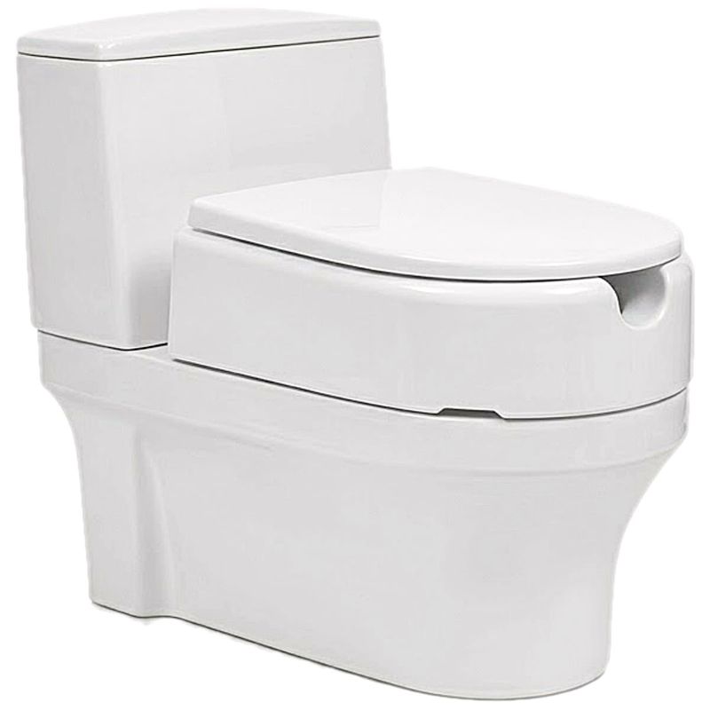Assento Sanitário Retangular Mebuki Quadra Elevado 13,5cm