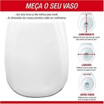 Assento Sanitário Retangular Mebuki Quadra Elevado 13,5cm