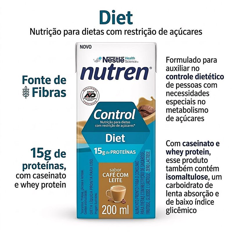 Suplemento Alimentar Nutren Control Café com Leite 200ml