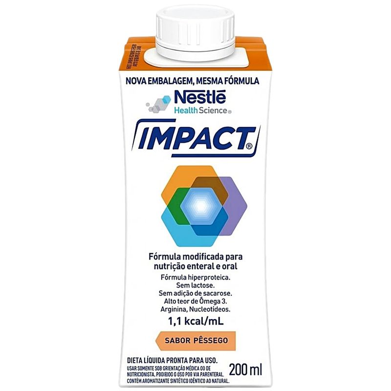 Suplemento Alimentar Enteral e Oral Impact Pêssego 200ml