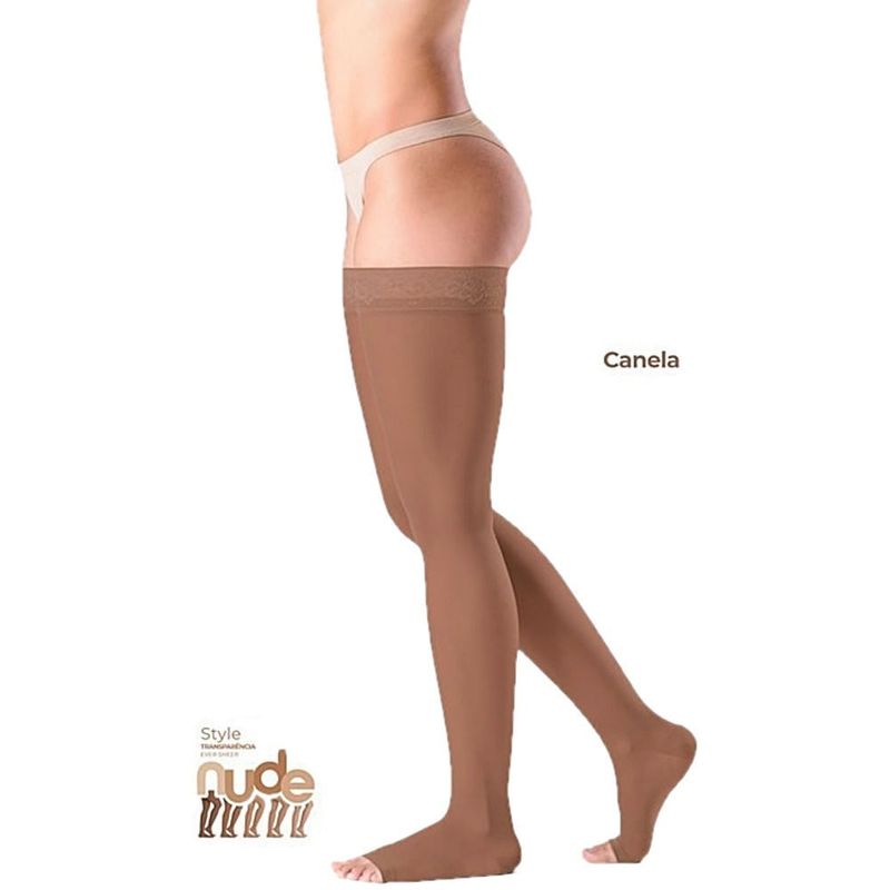 Meia 7/8 Ever Sheer 20-30 mmHg Aberta Canela Tam M3