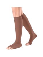 Meia 3/4 Select Comfort Premium Sigvaris - 20-30mmHg - Chocolate - Aberta - M1
