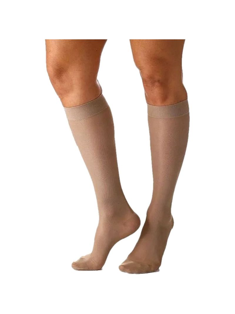 Meia 3/4 Select Comfort Premium Sigvaris - 20-30mmHg - Natural Escura - Fechada - P3
