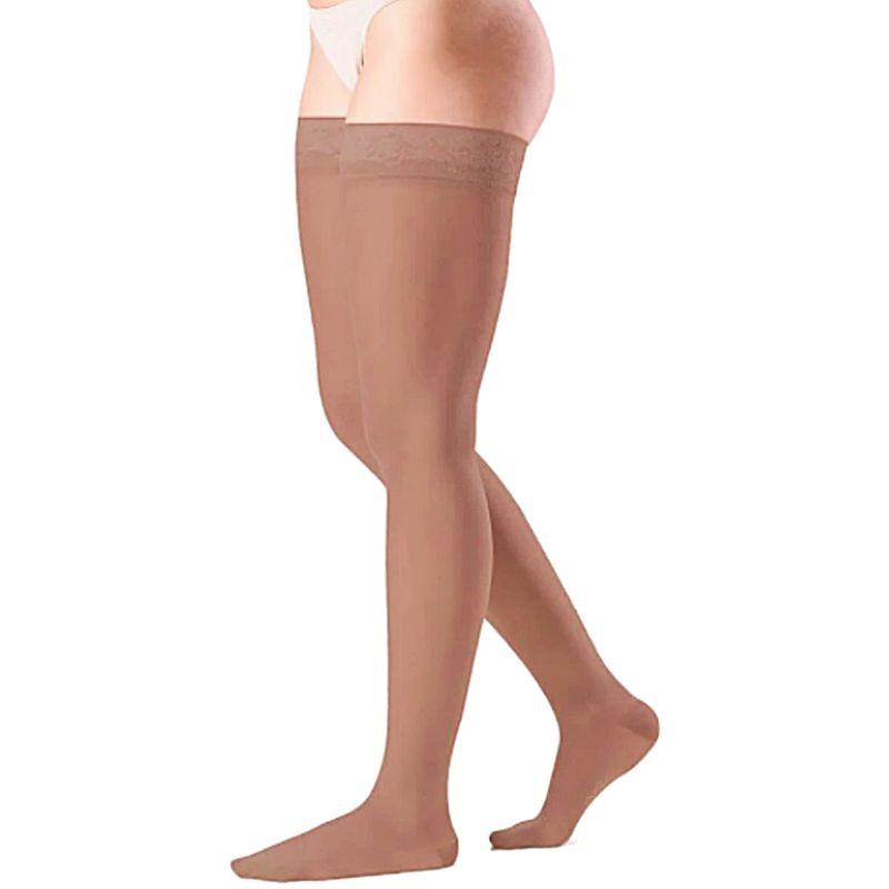 Meia 7/8 Sigvaris Ever Sheer 20-30 mmHg Fechada Vanilla M2