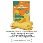 Luva Multiuso Medix Profissional Amarela Tam G - par