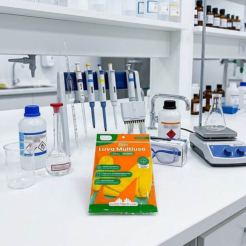Luva Multiuso Medix Profissional Amarela Tam M - par
