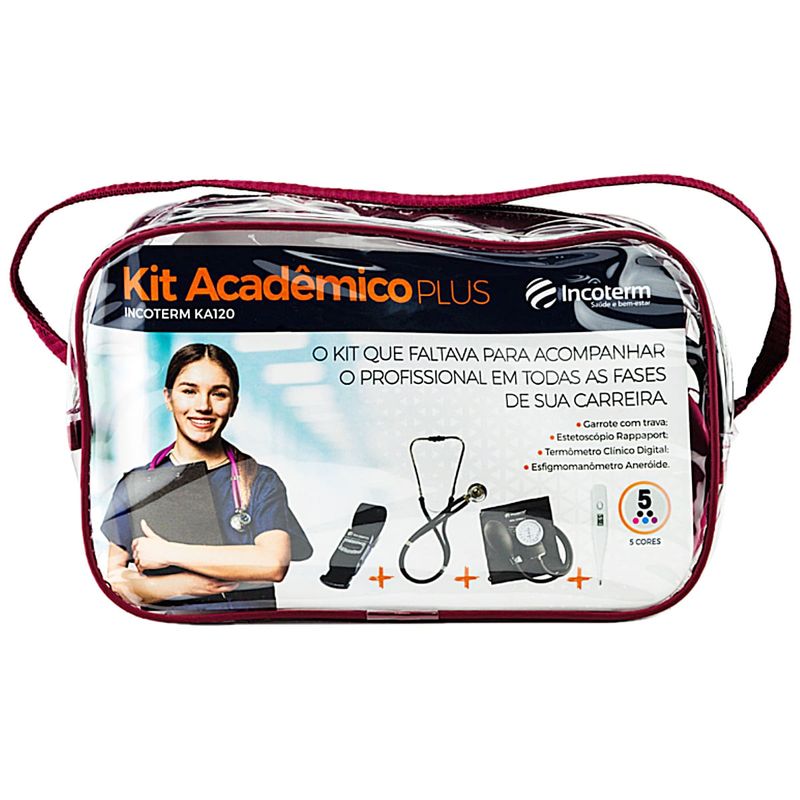 Kit Acadêmico Plus Incoterm KA120 Bordô