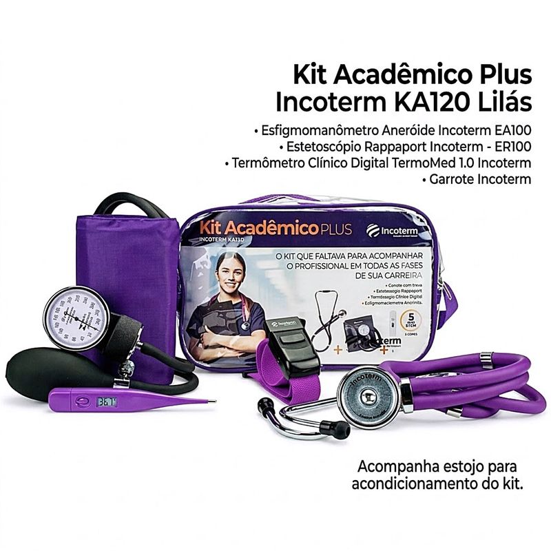 Kit Acadêmico Plus Incoterm KA120 Lilás