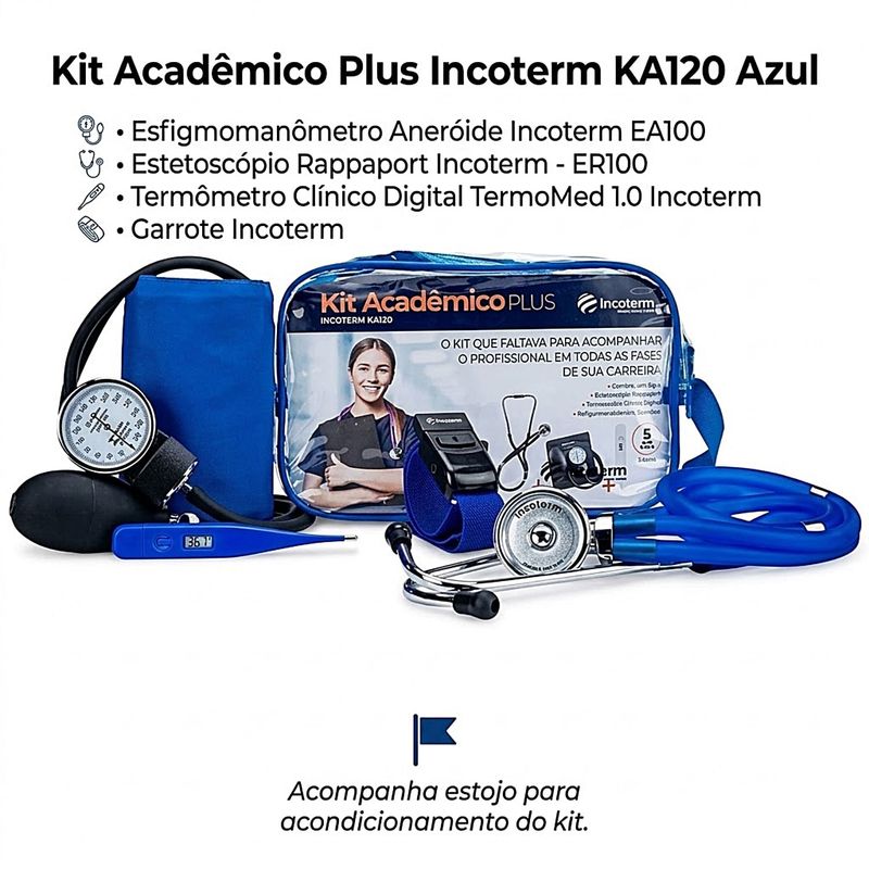 Kit Acadêmico Plus Incoterm KA120 Azul