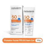 Protetor Solar Facial Toque Seco FPS 50 Helioderm - 50g
