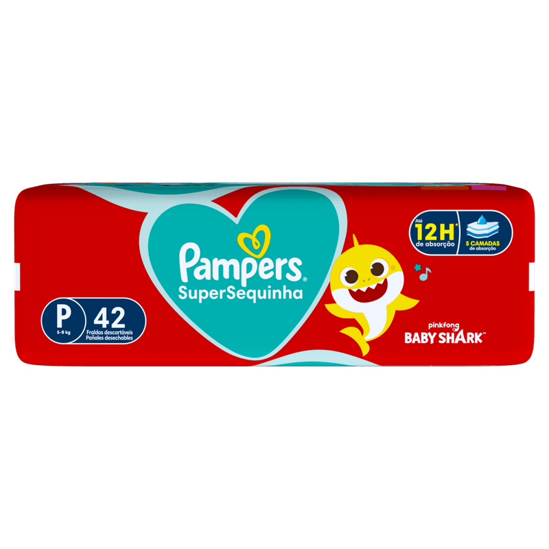 Fralda Infantil Pampers SuperSequinha P Pacote 42 Unidades