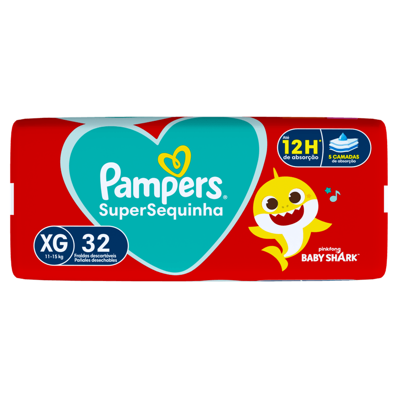 Fralda Infantil Pampers SuperSequinha XG 32 Unidades