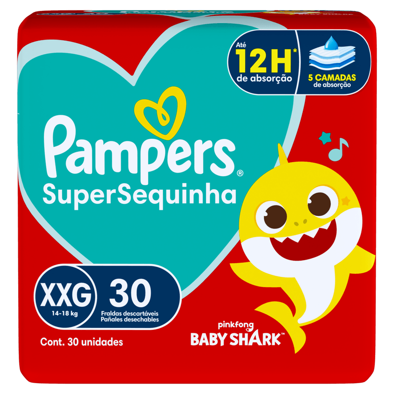 Fralda Infantil Pampers SuperSequinha XXG 30 Unidades