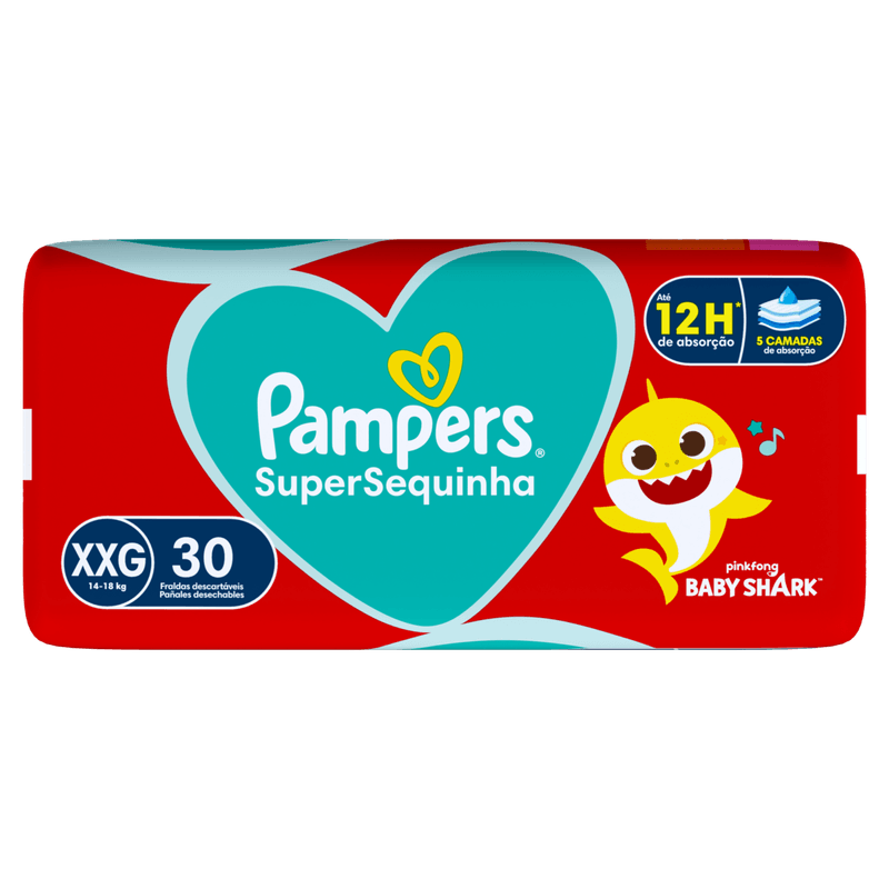 Fralda Infantil Pampers SuperSequinha XXG 30 Unidades