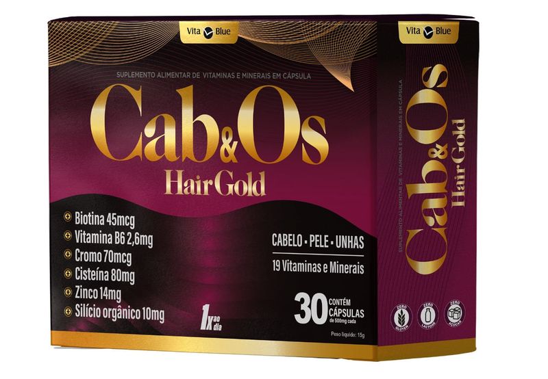 Cab&Os Hair Gold 30 Cápsulas - Vita Blue