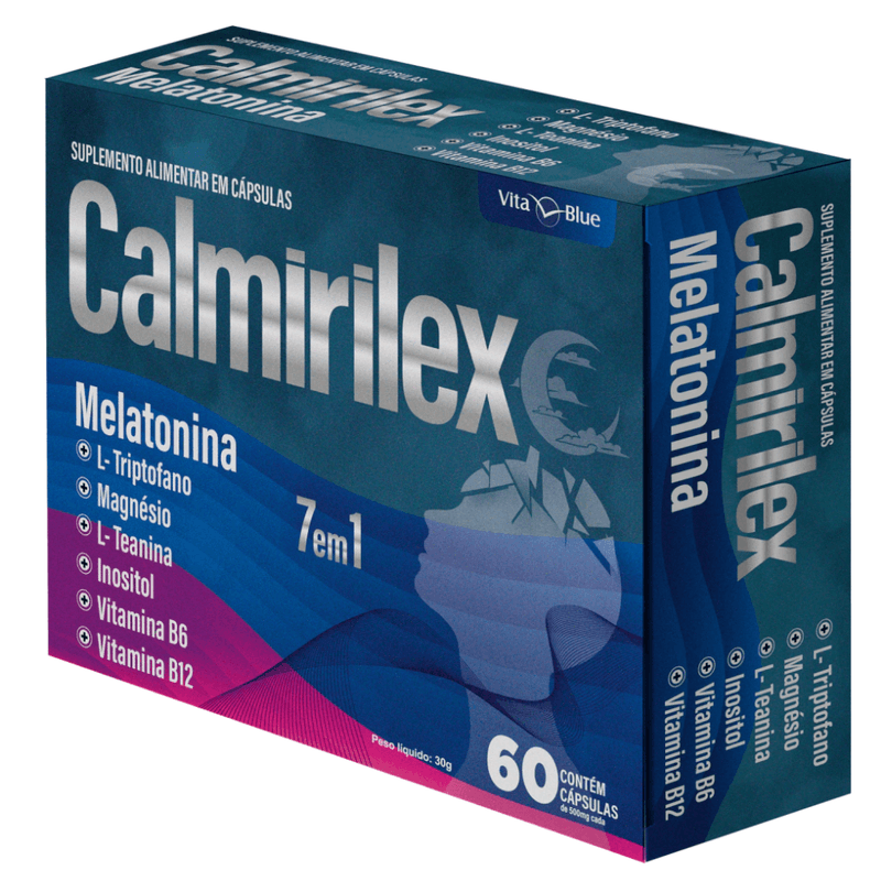 Calmirilex Melatonina + Associações 1000mg 60 Cápsulas - Vita Blue
