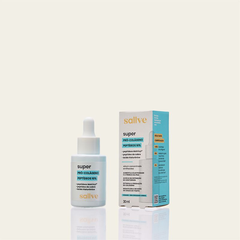 Sérum Facial Super Pró-Colágeno Peptídeos 10 Sallve - 30ml